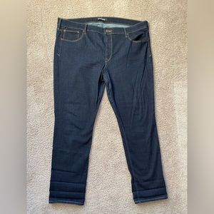 Express Dark Wash Mid Rise Skinny Jeans
